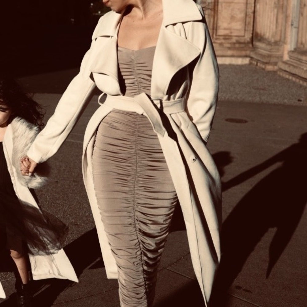Beige Tight Dress